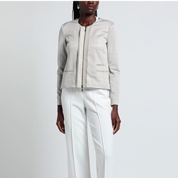 GIORGIO ARMANI Beige Two-tone Blazers Size US 4 (IT 40)
